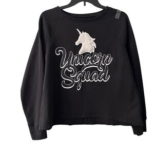 Justice Black Unicorn Squad Sweatshirt